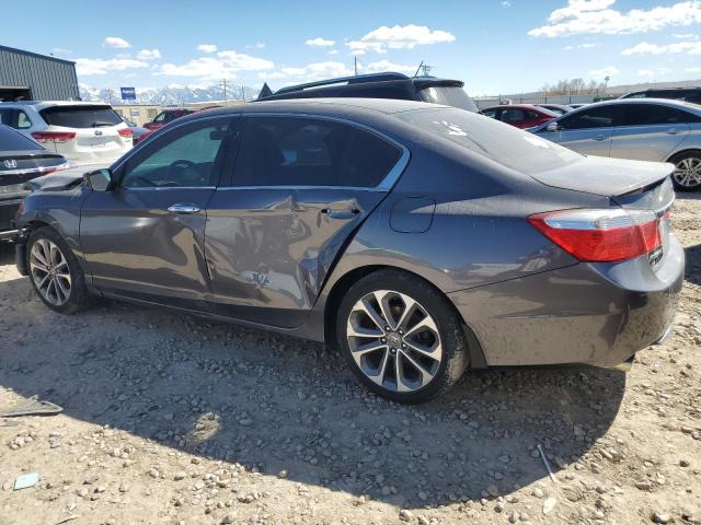 1HGCR2F55EA010186 - 2014 HONDA ACCORD SPORT GRAY photo 2