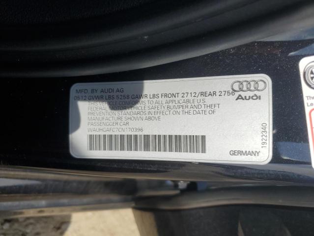 WAUHGAFC7CN170396 - 2012 AUDI A6 PRESTIGE შავი ფოტო 12