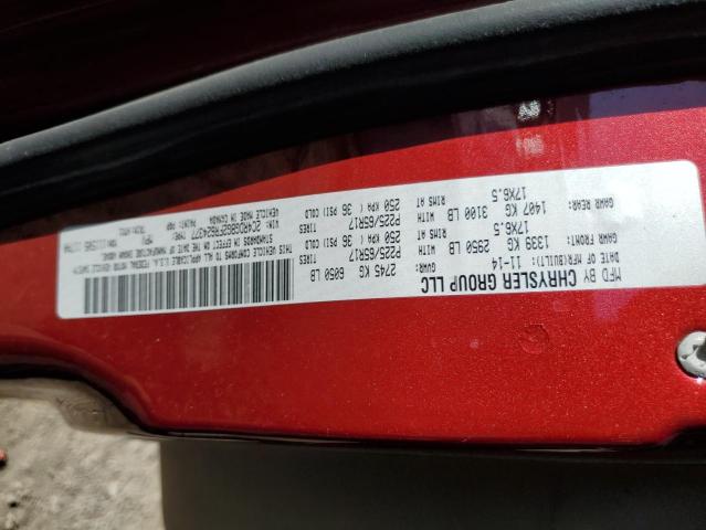 2C4RDGBG2FR624377 - 2015 DODGE GRAND CARA SE RED photo 13