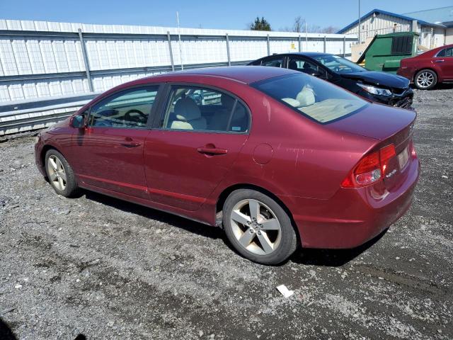 1HGFA16828L063879 - 2008 HONDA CIVIC EX BURGUNDY photo 2