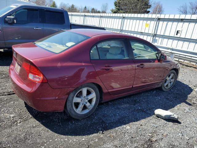 1HGFA16828L063879 - 2008 HONDA CIVIC EX BURGUNDY photo 3