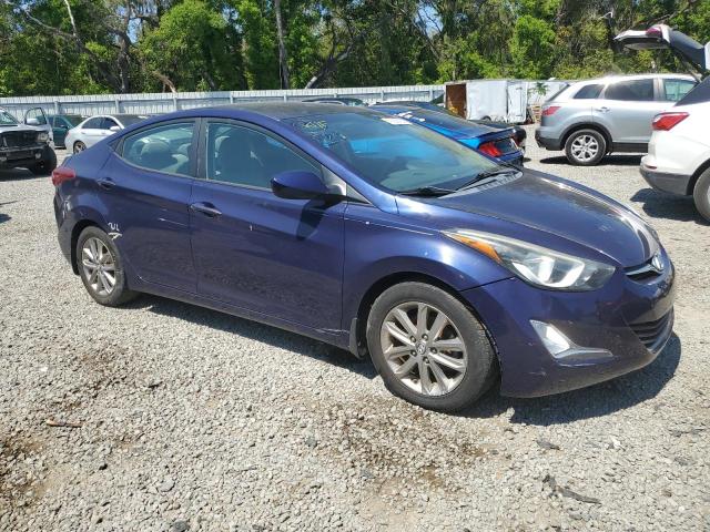 5NPDH4AEXEH512726 - 2014 HYUNDAI ELANTRA SE BLUE photo 4