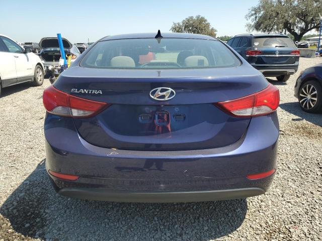 5NPDH4AEXEH512726 - 2014 HYUNDAI ELANTRA SE BLUE photo 6