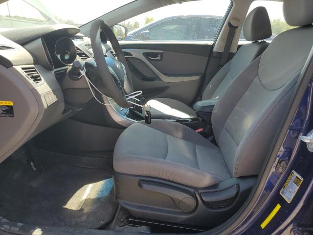 5NPDH4AEXEH512726 - 2014 HYUNDAI ELANTRA SE BLUE photo 7