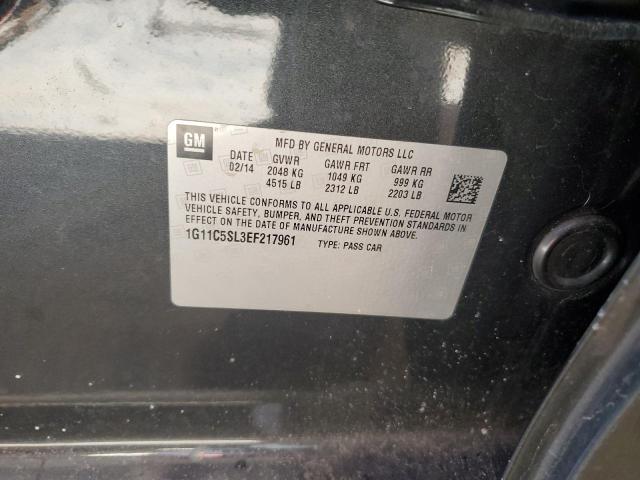 1G11C5SL3EF217961 - 2014 CHEVROLET MALIBU 1LT GRAY photo 12