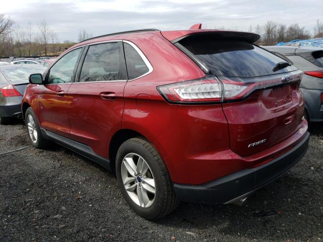 2FMTK4J85FBC05030 - 2015 FORD EDGE SEL RED photo 2