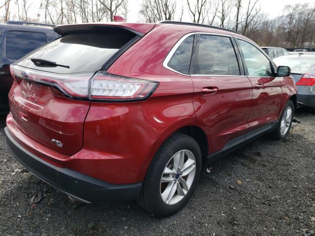 2FMTK4J85FBC05030 - 2015 FORD EDGE SEL RED photo 3