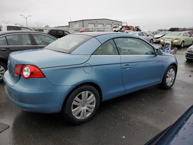 WVWBA71F77V006005 - 2007 VOLKSWAGEN EOS 2.0T BLUE photo 3