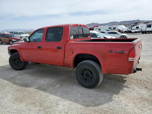 1D7HG38N74S608565 - 2004 DODGE DAKOTA QUAD SPORT RED photo 2