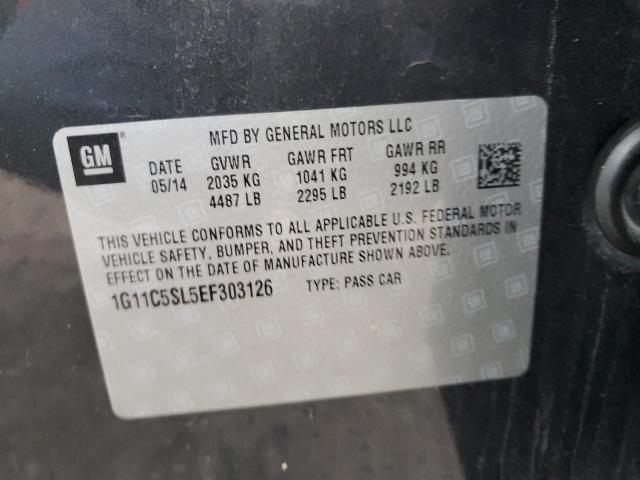 1G11C5SL5EF303126 - 2014 CHEVROLET MALIBU 1LT 石墨色 照片 12