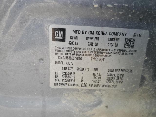 KL4CJBSB9EB778825 - 2014 BUICK ENCORE CONVENIENCE Boz foto 13