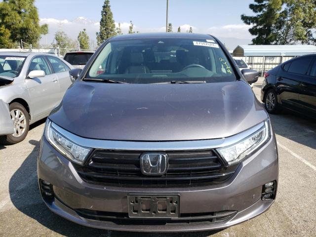 5FNRL6H85NB052938 - 2022 HONDA ODYSSEY TOURING GRAY photo 5