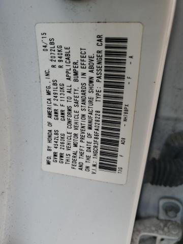 1HGCR3F86FA028228 - 2015 HONDA ACCORD EXL WHITE photo 13