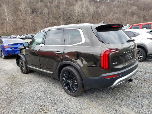 5XYP5DHCXNG256816 - 2022 KIA TELLURIDE SX GREEN photo 2