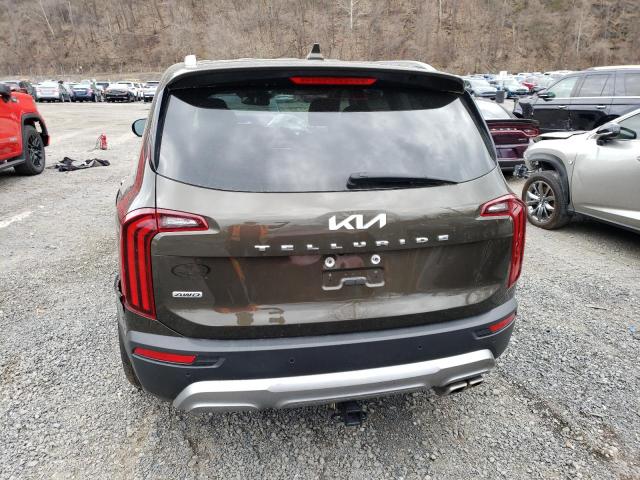 5XYP5DHCXNG256816 - 2022 KIA TELLURIDE SX GREEN photo 6