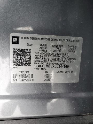 3GKALMEVXLL144660 - 2020 GMC TERRAIN SLE GRAY photo 13