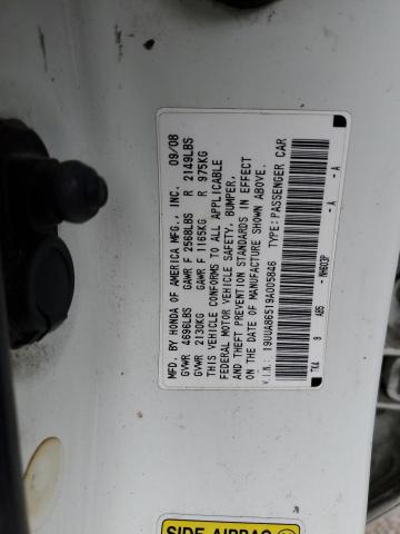 19UUA86519A005846 - 2009 ACURA TL WHITE photo 12