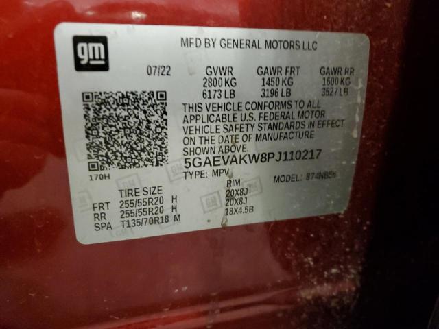5GAEVAKW8PJ110217 - 2023 BUICK ENCLAVE ESSENCE MAROON photo 13