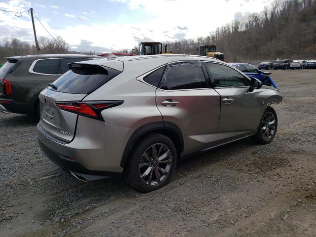 JTJSARBZXM2182030 - 2021 LEXUS NX 300 BASE ვერცხლისფერი ფოტო 3