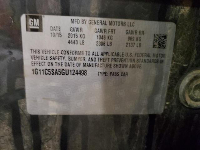 1G11C5SA5GU124498 - 2016 CHEVROLET MALIBU LIM LT Графитовый фото 12
