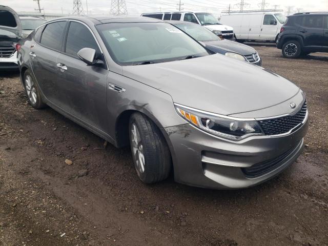 5XXGU4L35GG114651 - 2016 KIA OPTIMA EX GRAY photo 4