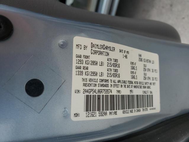 2A4GP54L06R759574 - 2006 CHRYSLER TOWN & COU TOURING 蓝色 照片 13