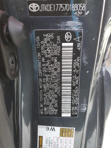 JTKDE177570188058 - 2007 TOYOTA SCION TC CHARCOAL photo 13