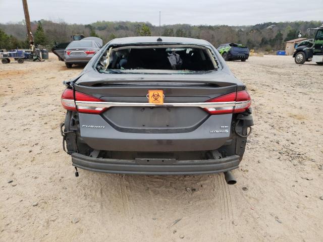 3FA6P0LU8JR248850 - 2018 FORD FUSION SE HYBRID GRAY photo 6