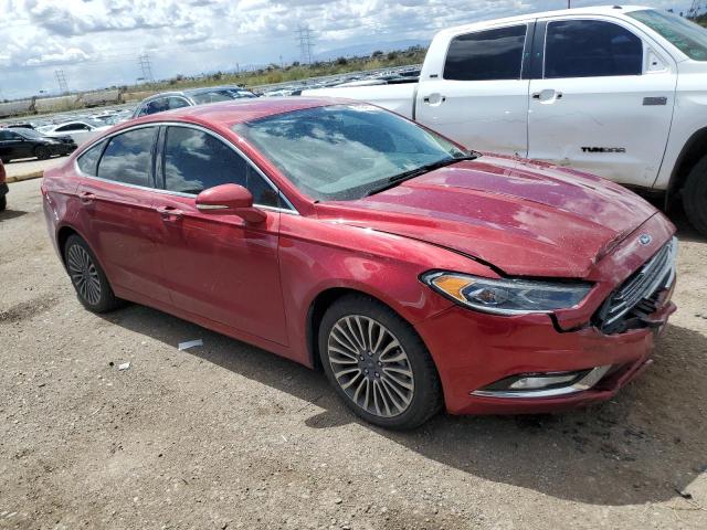 3FA6P0HD1HR343608 - 2017 FORD FUSION SE RED photo 4