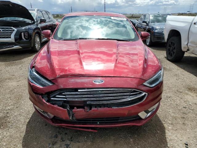 3FA6P0HD1HR343608 - 2017 FORD FUSION SE RED photo 5