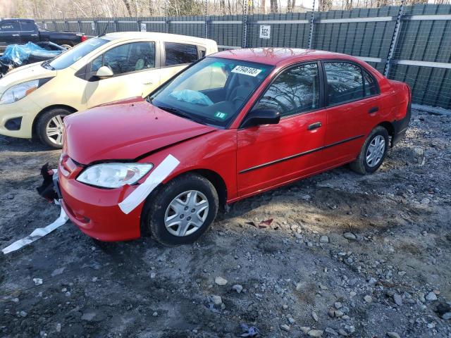 1HGES16355L008965 - 2005 HONDA CIVIC DX VP RED photo 1