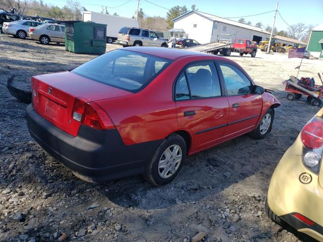 1HGES16355L008965 - 2005 HONDA CIVIC DX VP RED photo 3