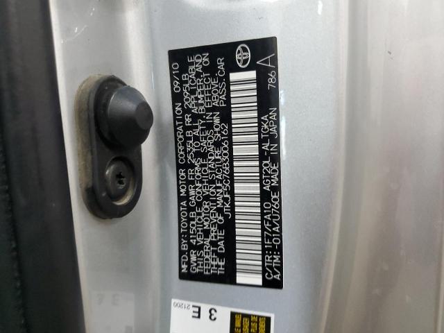 JTKJF5C76B3006162 - 2011 TOYOTA SCION TC ვერცხლისფერი ფოტო 12