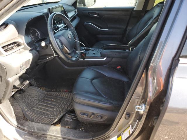 5TDGZRAH0NS538781 - 2022 TOYOTA HIGHLANDER XLE GRAY photo 7