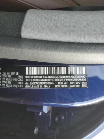 ZASPAKBN0M7D09245 - 2021 ALFA ROMEO STELVIO TI BLUE photo 14