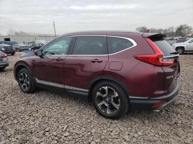 2HKRW2H95KH613855 - 2019 HONDA CR-V TOURING BURGUNDY photo 2