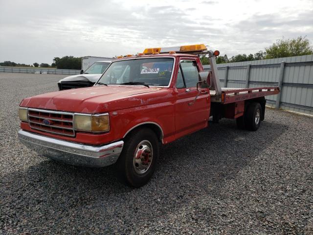 1FDKF37L6HNB09341 - 1987 FORD F-350 RED photo 1