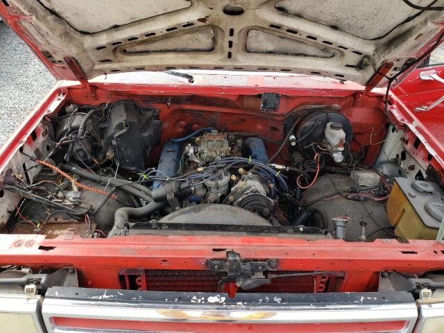 1FDKF37L6HNB09341 - 1987 FORD F-350 RED photo 11