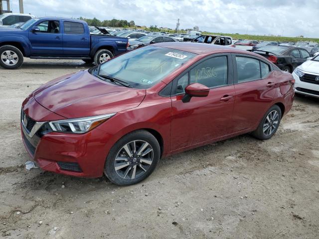 3N1CN8EV0ML855455 - 2021 NISSAN VERSA SV RED photo 1