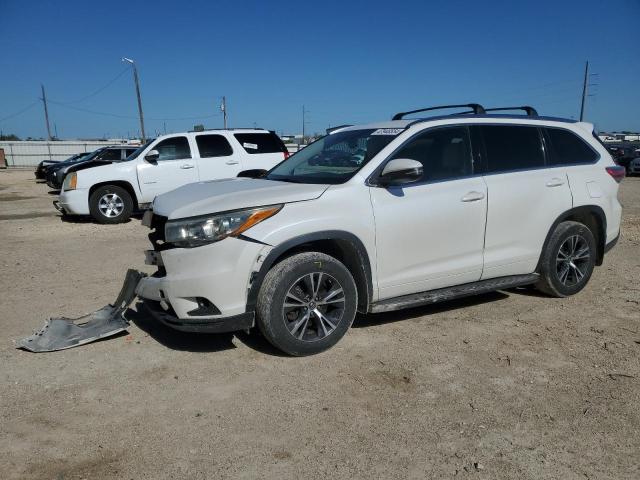 5TDKKRFHXGS160558 - 2016 TOYOTA HIGHLANDER XLE WHITE photo 1