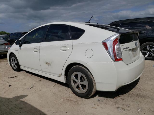 JTDKN3DU4E1756523 - 2014 TOYOTA PRIUS WHITE photo 2