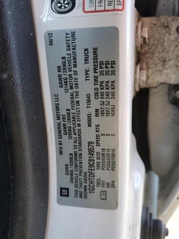 1GCHTDFE9C8149579 - 2012 CHEVROLET COLORADO LT WHITE photo 12