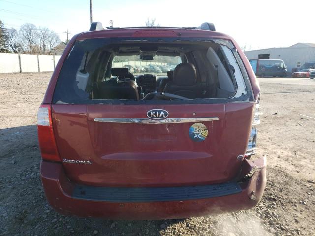 KNDMB233376140225 - 2007 KIA SEDONA EX RED photo 6