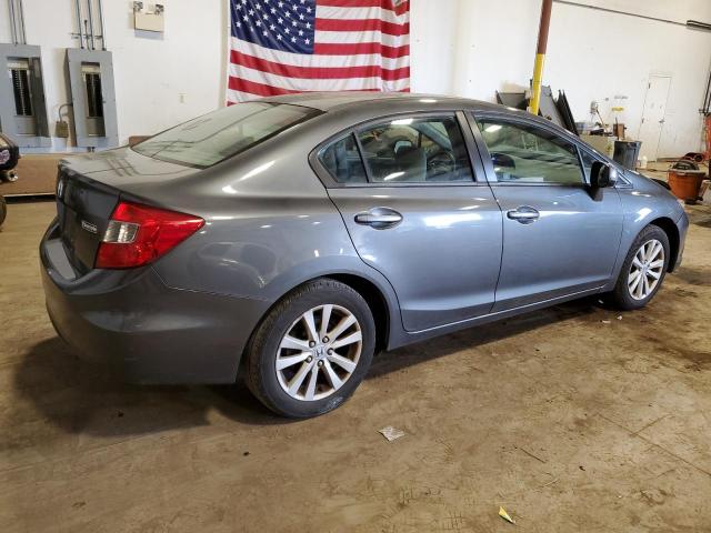 2HGFB2F88CH316146 - 2012 HONDA CIVIC EX GRAY photo 3