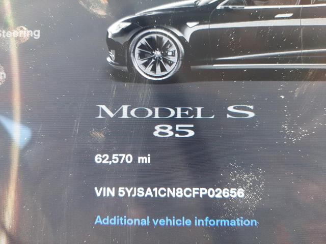 5YJSA1CN8CFP02656 - 2012 TESLA MODEL S Սև լուսանկար 9
