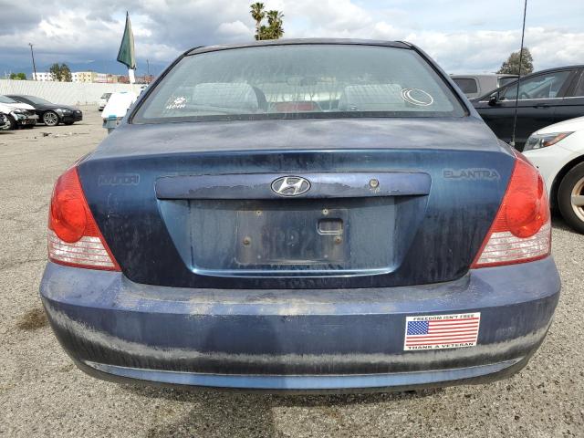 KMHDN46D84U819708 - 2004 HYUNDAI ELANTRA GLS BLUE photo 6