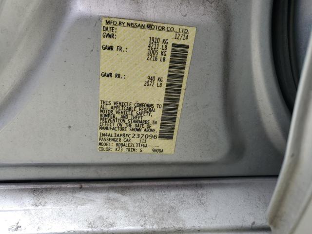 1N4AL3AP8FC237096 - 2015 NISSAN ALTIMA 2.5 SILVER photo 13