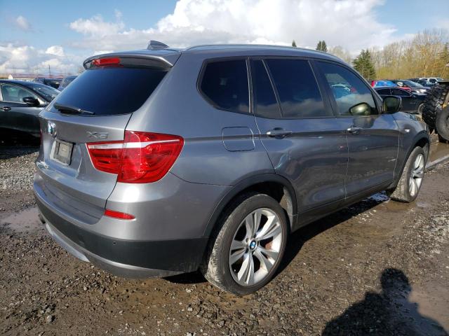 5UXWX7C57E0E77619 - 2014 BMW X3 XDRIVE35I GRAY photo 3