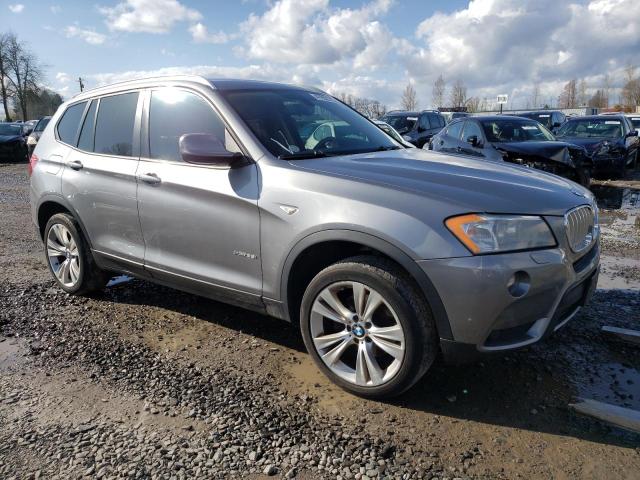 5UXWX7C57E0E77619 - 2014 BMW X3 XDRIVE35I GRAY photo 4