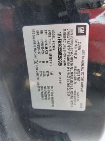 1GYFK26229R289989 - 2009 CADILLAC ESCALADE ESV LUXURY BLACK photo 13